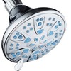 AquaDance Antimicrobial – Anti-Clog High-Pressure 6-Setting Shower Head with Microban