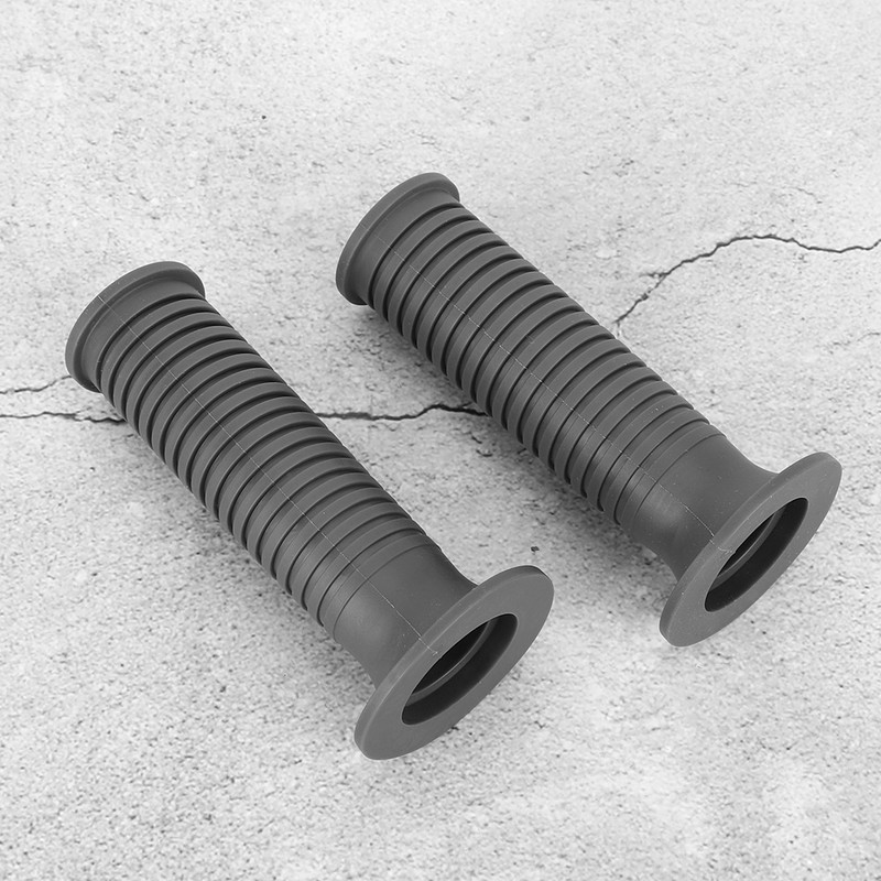 Pair of 25/28mm 1in TPU Motorcycle Hand Grip Gray Modified