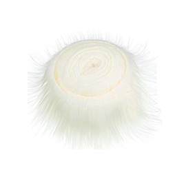 White Faux Fur Fabric,9 x 150cm Shaggy Plush Fur Fabric Cut Turkey Fluffy Craft Fur for Gnomes Beard Santa Claus Hair Dwarf Cosplay Costume DIY Craft Decoration (1-White)