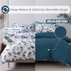 MILDLY 100% Long-Staple Cotton Duvet Cover Set Light Navy Ginkgo