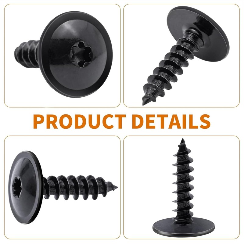 20 Pcs Black Self Tapping Screws M5,Small Screws,Self Tapping For