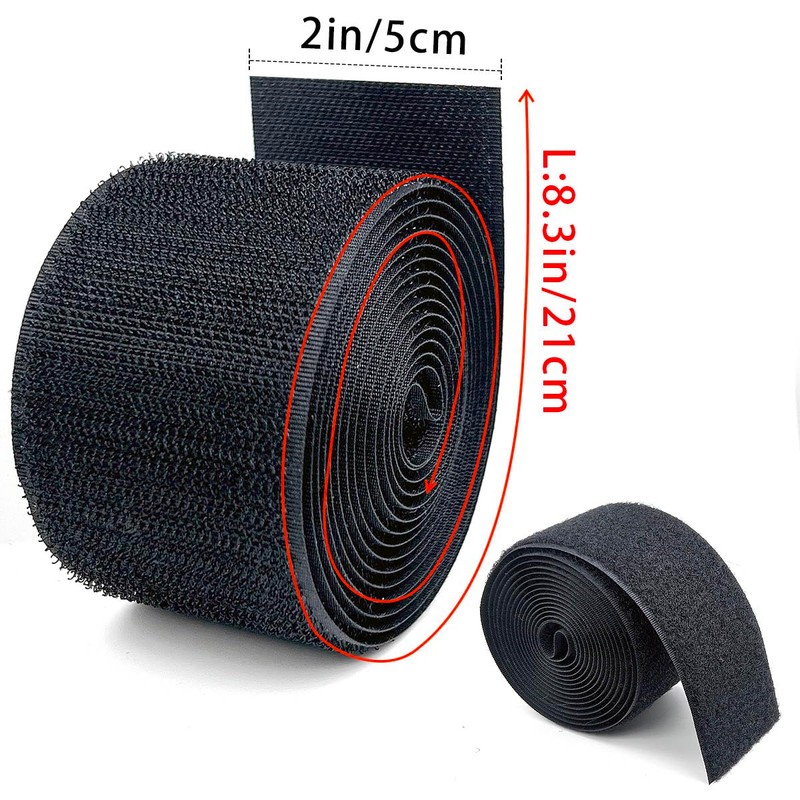 2'' Sew On Hook and Loop Strips, Non-Adhesive, Interlocking Tape,