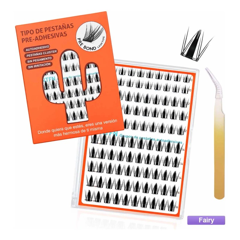 Racimos Extensiones De Pestañas Autoadhesivas Naturales Diy