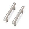 KOMOTIA 10 Pack Brushed Satin Nickel Cabinet Pulls knurled 3