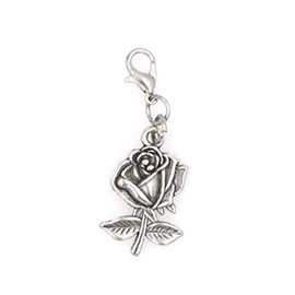 Rose Clip on Charm Perfect for Necklaces and Bracelets 101R