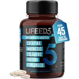 LIFEED5 Men Vitaminas para Hombre con Creatina 45 cápsulas519mg pporción
