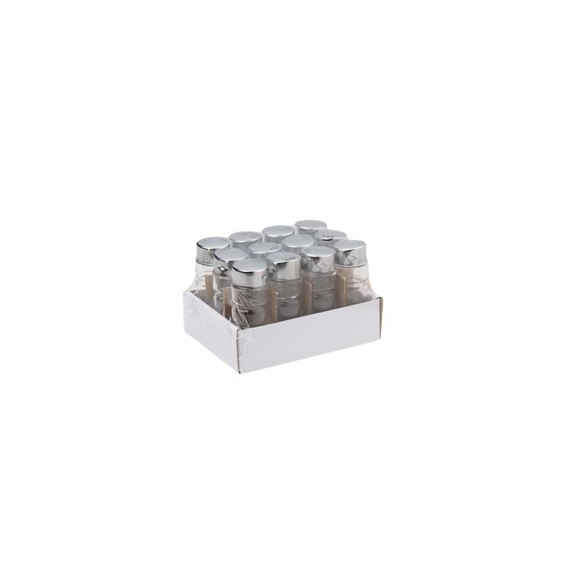Fackelmann 12 Salzstreuer/Pfefferstreuer, Glas, transparent, 20 x 13,5 x 9,5 cm