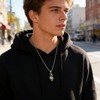 HZMAN 3D Anubis Necklace for Men Ancient Egypt Desert Grim