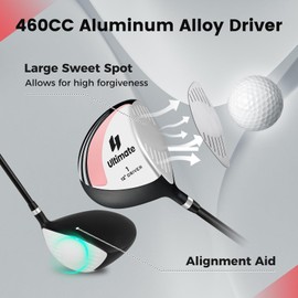 ULTIMATE Golf Driver for Women, Individual 460CC Driver with Graphite Shaft and Headcover for Beginners and Average Golfers, 12 Degree Golf Club Driver for Right Handed