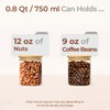 ComSaf 0.8 Qt Glass Food Storage Jars Set of 6,