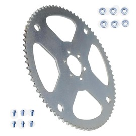 HAUERTZX 75 Tooth #35 Rear Drive Chain Sprocket for 97cc 98cc 2.8Hp Coleman CT100U Trail CK100 Baja Doodle Bug DB30 Motovox MBX10 MBX11 Monster Moto 80cc Mini Bike Go Kart (Silver)