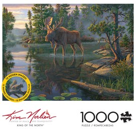 Buffalo Games - Kim Norlien - King of The North - 1000 Piece Jigsaw Puzzle with Hidden Images
