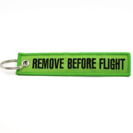 Rotary13B1 - Remove Before Flight Keychain - Lime Green