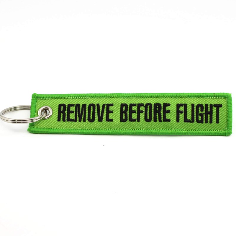 Rotary13B1 - Remove Before Flight Keychain - Lime Green