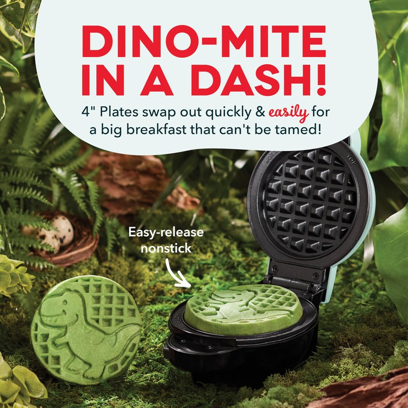 DASH Multimaker Mini System Two 4” Nonstick Removable Waffle Plates