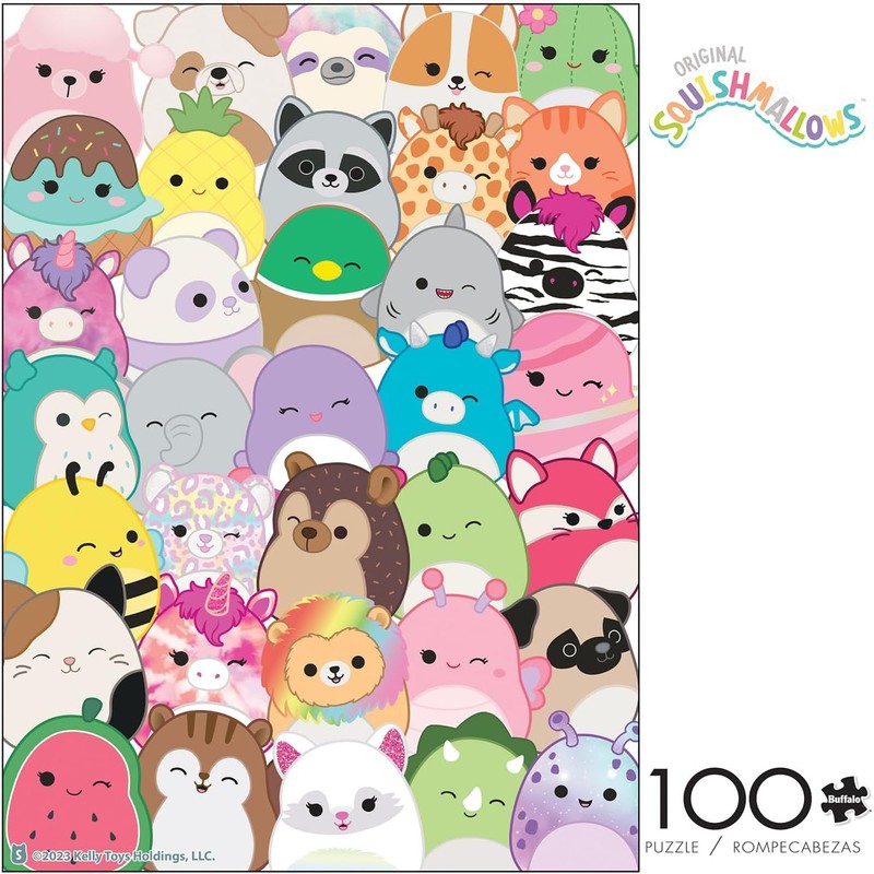 Buffalo Games - Squishmallows Buddies 100 Piece Jigsaw Puzzle, Family