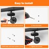 13FT Industrial Metal Stair Handrail,Round Pipe Stair Railing for Indoor/Outdoor