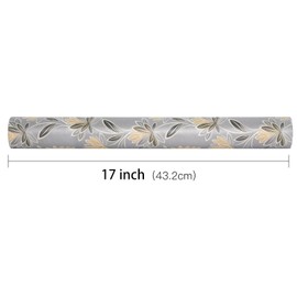 RUSPEPA Kraft Wrapping Paper Roll - Mini Roll - Retro Flower Design Great for Birthday, Party, Baby Shower - 17 Inches X 32.8 Feet