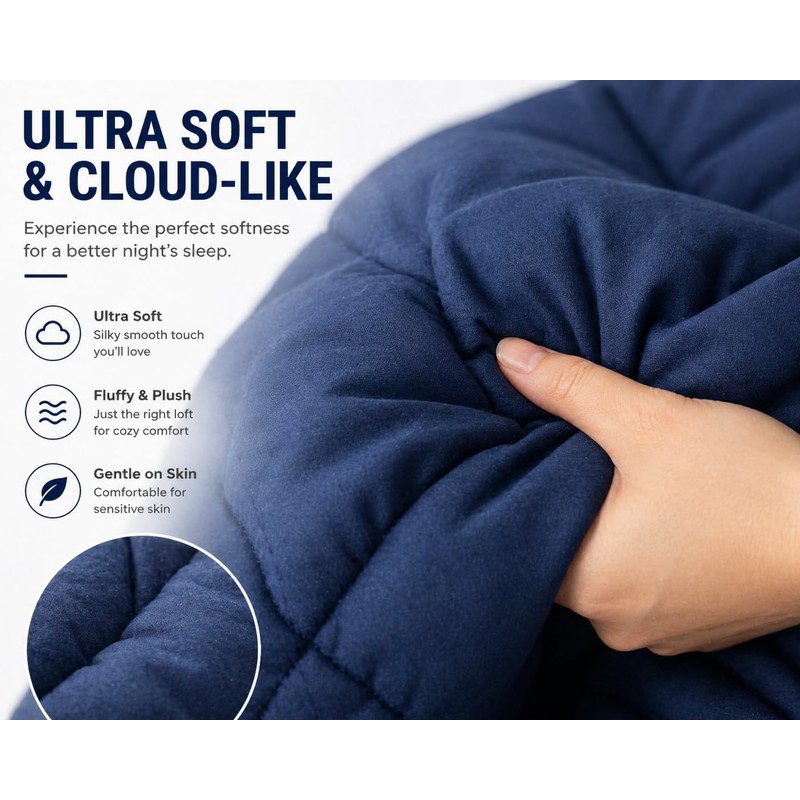 EVOLIVE All Season Comforter – Ultra Soft Pre-Washed Microfiber Down