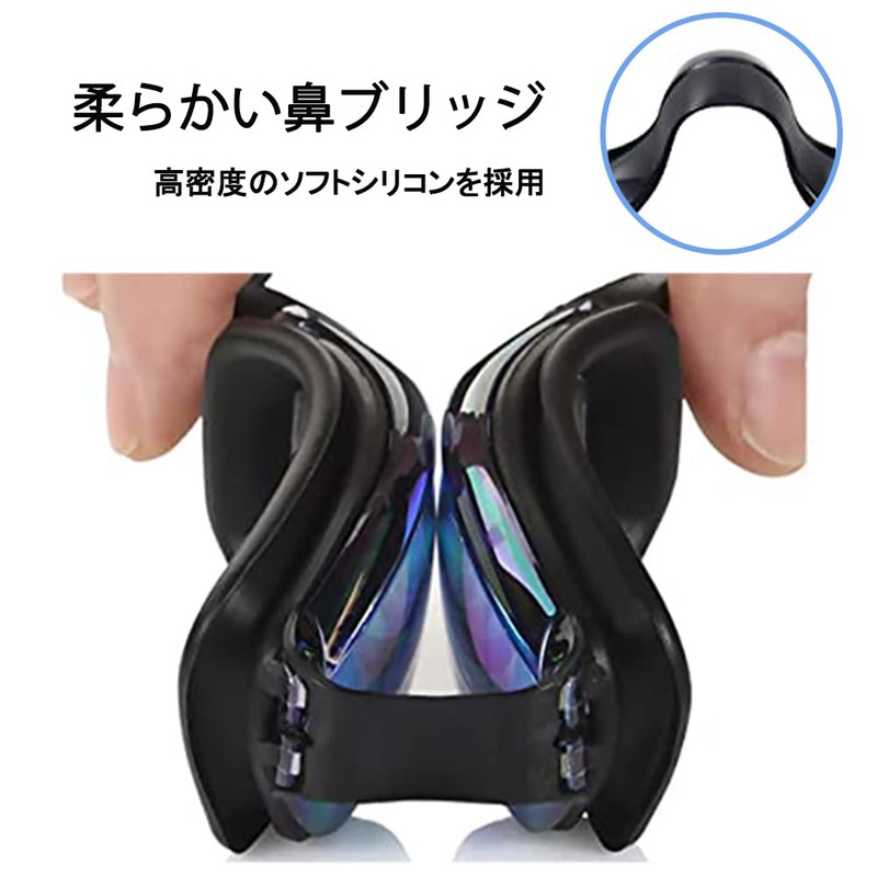 [DUTUTU] 【大人】スイムゴーグル 度付き スイミングゴーグル 度付きゴーグル 水泳 近視-4.0 UVカット 曇り防止 水漏れ防止ベルトスイムキャップ