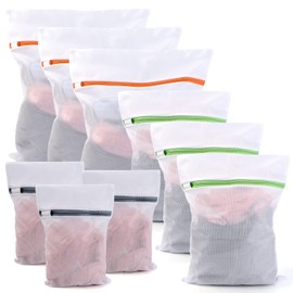 Washing Net for Washing Machine, Pack of 9 Laundry Bags, Laundry Bags, Washing Bag, Washing Machine, Laundry Bag, Suitable for Coats, Sweaters, Shirts, Socks, Jeans, Plush Toys etc. (SML)