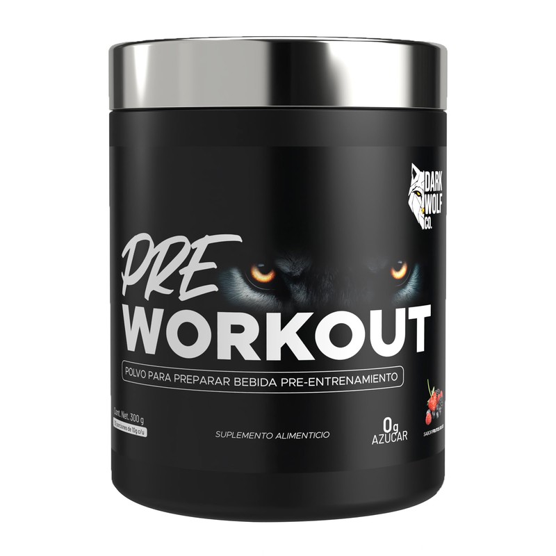 Polvo pre entreno Dark Wolf 300 g - 30 Porciones,