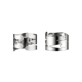 Alessi Barkring BM17S2 - Set of Two Design Napkin Holders with Nature Inspired Decoration, in 18/10 Stainless Steel