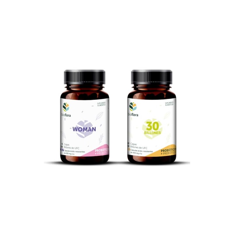 2 PACK 35 Cápsulas Probióticos Bioflora Woman con 6 Probióticos