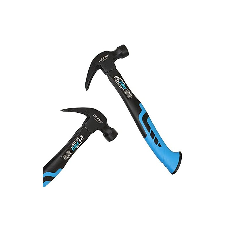 US PRO 20oz Claw Hammer 527g Fibreglass Handle 13'' Inch