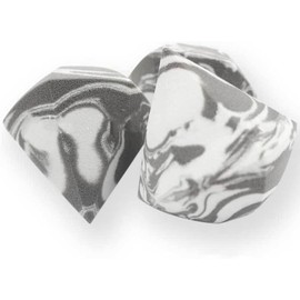 Borlas de Maquillaje 2 Piezas de Material No Látex Reutilizables Punta Especial y Área Plana para Aplicación Precisa Color Aleatorio para Polvos Faciales