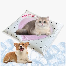 Meowland Dog Cooling Mat 27” x 23”, Durable Self Cooling Gel Material for Kennel, Crate, Sofa, No Water & Electricity Needed, Waterproof and Washable Pad for Dogs, Cats in Summer, Non-Toxic - Pink