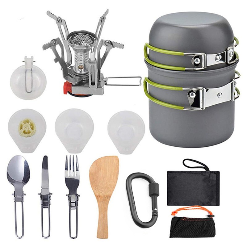 Camping Hiking Cookware Set Outdoor Portable Picnic Cookware Kit Alumina