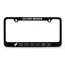 FORD Bronco UV Printed Metal License Plate Frame - Outer Banks