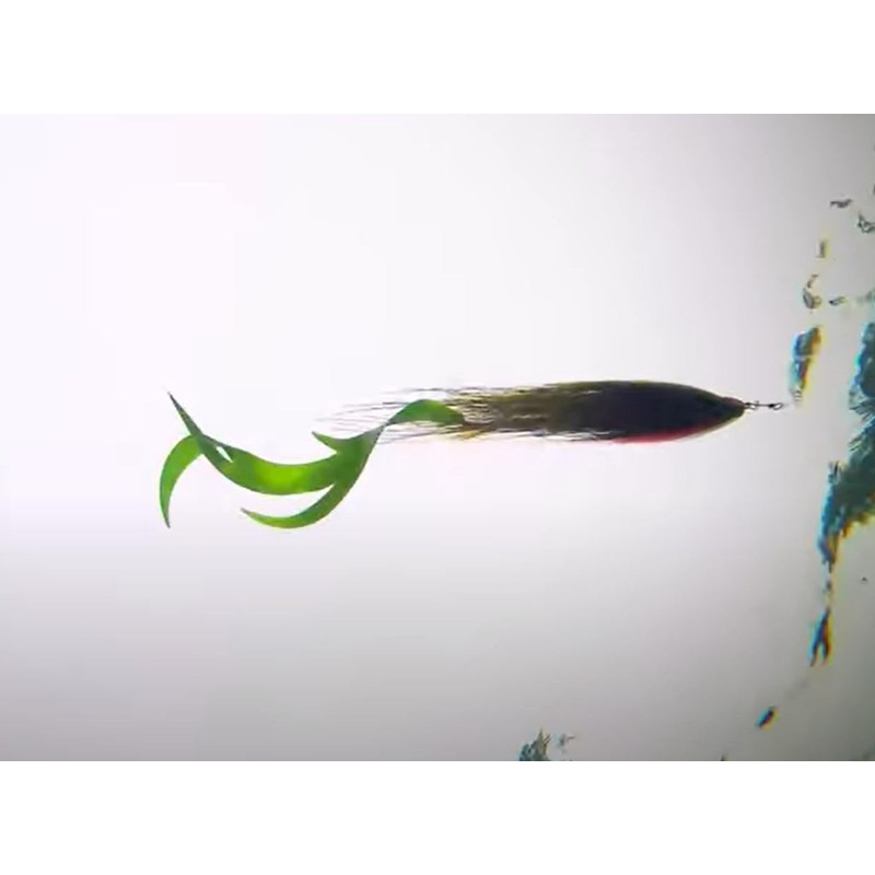 Dragon Wiggle streamer tails fly fishing predator 95mm (CHARTREUSE)