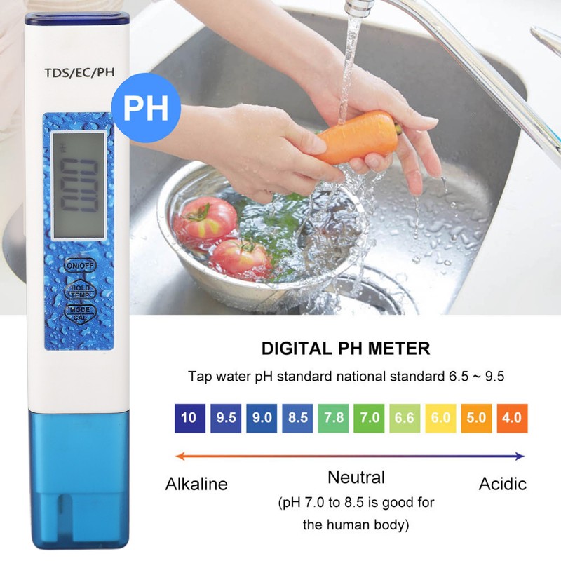 Water Quality Tester High Accuracy PH TDS EC Meter Portable