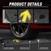 DNA MOTORING 2pcs 4.3" Rise Rubber Arrow Curb Ramp Heavy