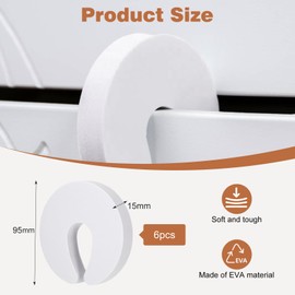 HonGien 6 Pcs Door Finger Pinch Guards Door Finger Guards Foam Door stoppers Kids Door Safety stoppers Protect Child Fingers with Soft Foam Guard