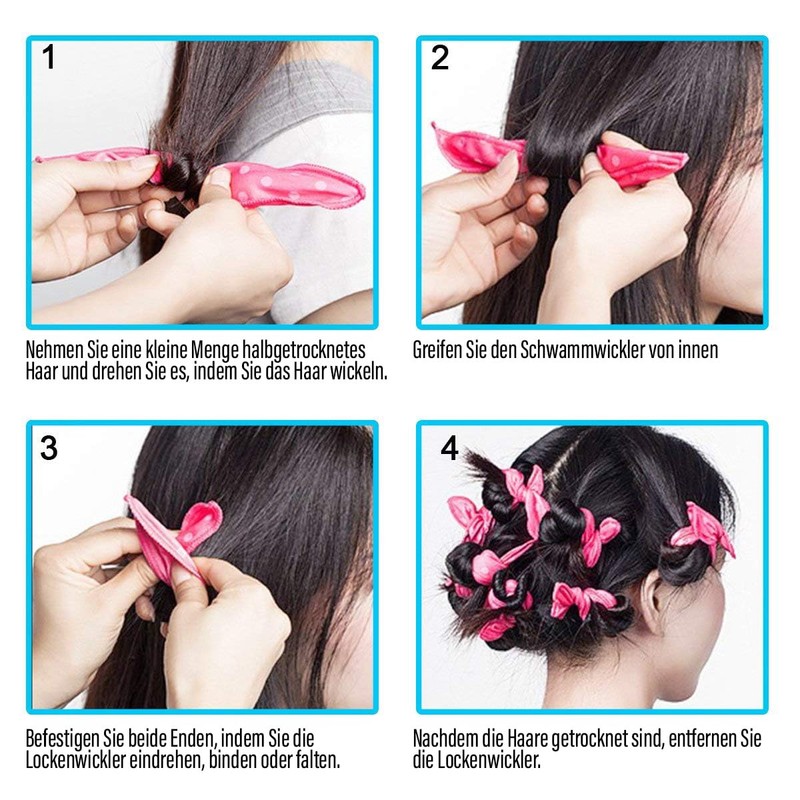 Premium Pack of 20 Hair Rollers for Long and Short