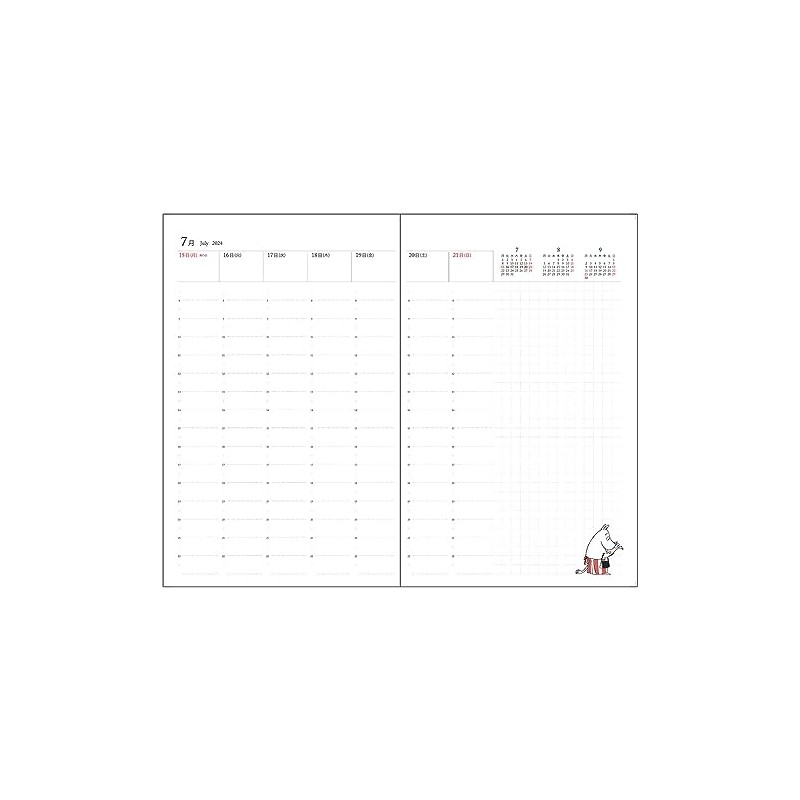Sunstar Stationery Moomin 2024 Weekly A5 Beige S2956756