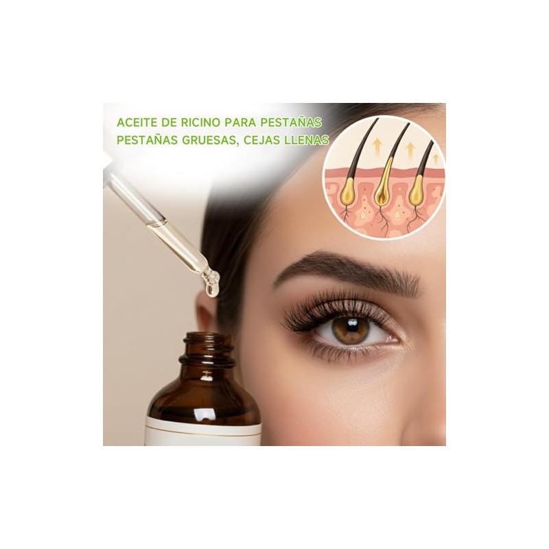 SADOWAY Aceite de Ricino Orgánico para Cabello Seco y Maltratado,