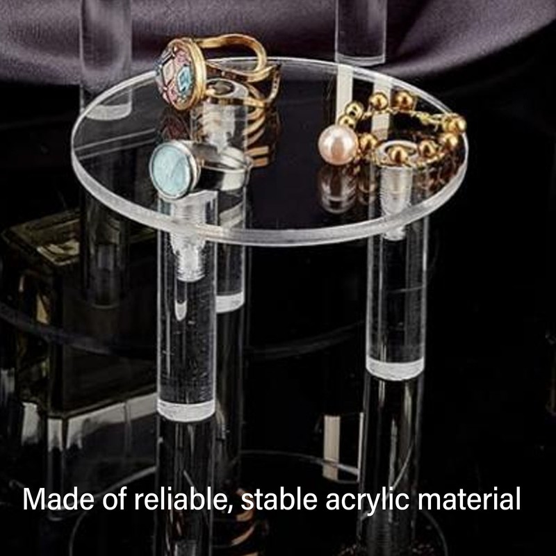 3 PCS Round Acrylic Display Stand Set Easy To Install