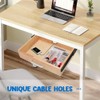 Infankey Under Desk Drawer, Upgrade Wood Under Desk Mounted Sliding