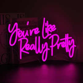 Gdbkabf You're Like Really Pretty Neon Sign, Neon Signs for Wall Decor Neon LED Signs Room Neon Light Up Signs Home Decor