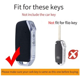 ontto Car Key Case Cover Fits Kia Sportage R GT Stinger GT Sorento Ceed CD Cerato Forte 2018-2021 ABS Protective Key Case Key Case Key Box 3 Button Carbon Fibre Red