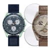 Estuchelandia 2 Pz Mica Protectora Pantalla Para Moonswatch Omega X