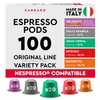 CARRARO 1927 Variety Pack Coffee Capsules - 100 Aluminium Coffee