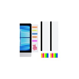 LRZCGB Monitor Memo Board,2 Pieces Computer Monitor Message Board Acrylic Monitor Sticky Note Holder