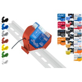 "Mini" DIN Rail Holder for 18 Shellys: 1 Gen3,1PM Gen3,2PM Gen3,i4 Gen3,Plus 1,Plus 1PM,Plus 2PM,Plus i4,Plus 0-10V Dimmer,Wave 1,Wave 1PM,Wave 2PM,Wave Shutter,Wave i4 (Red)