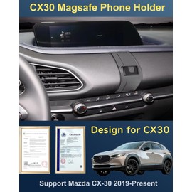 wincar for Mazda CX30 Phone Mount,15W Magnetic Wireless Charging,2025 Mazda CX30 Phone Holder,2025 Mazda CX30 Accessories,Made for 2020-Present Mazda CX30