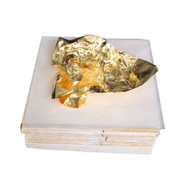 Mobestech Gold Imitation Foil Paper Sheets 100pcs Perfect for Painting Decor Art Projects and Wedding Decorations